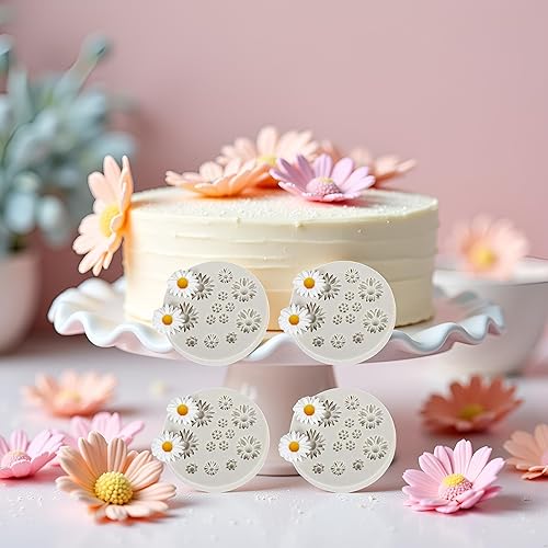 Miniatura 6 de 4 moldes de silicona con forma de margarita, molde de caramelo para fondant, mini moldes de chocolate con flores para decoración de pasteles,