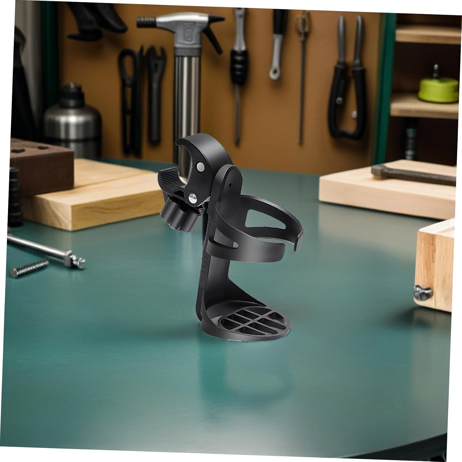 VALICLUD 3pcs Adjustable Cup Holder for Wheelchair and Rollator, Black Pp Material, Easy Installation, Stable and Secure, for Outdoor and Park Walks Use