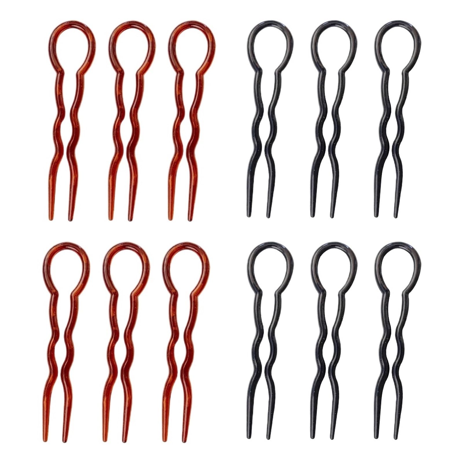 Forcine per capelli a forma di U, 150 pezzi, alla moda, strumenti per acconciature a forma di U, fermagli magici per capelli pieghevoli, semplici e comode forcine per donne (marrone)