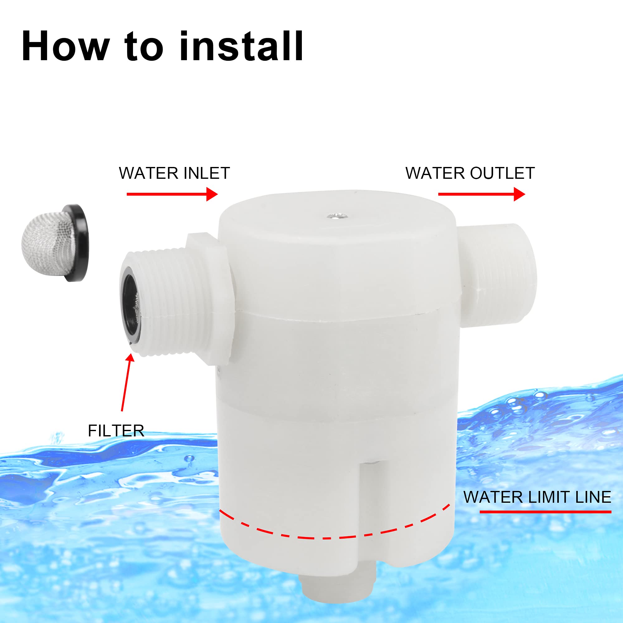 RDEXP Water Tank Water Float Ball Valve 3/4 Inch Exterior Water Level Control Valve Buy Online