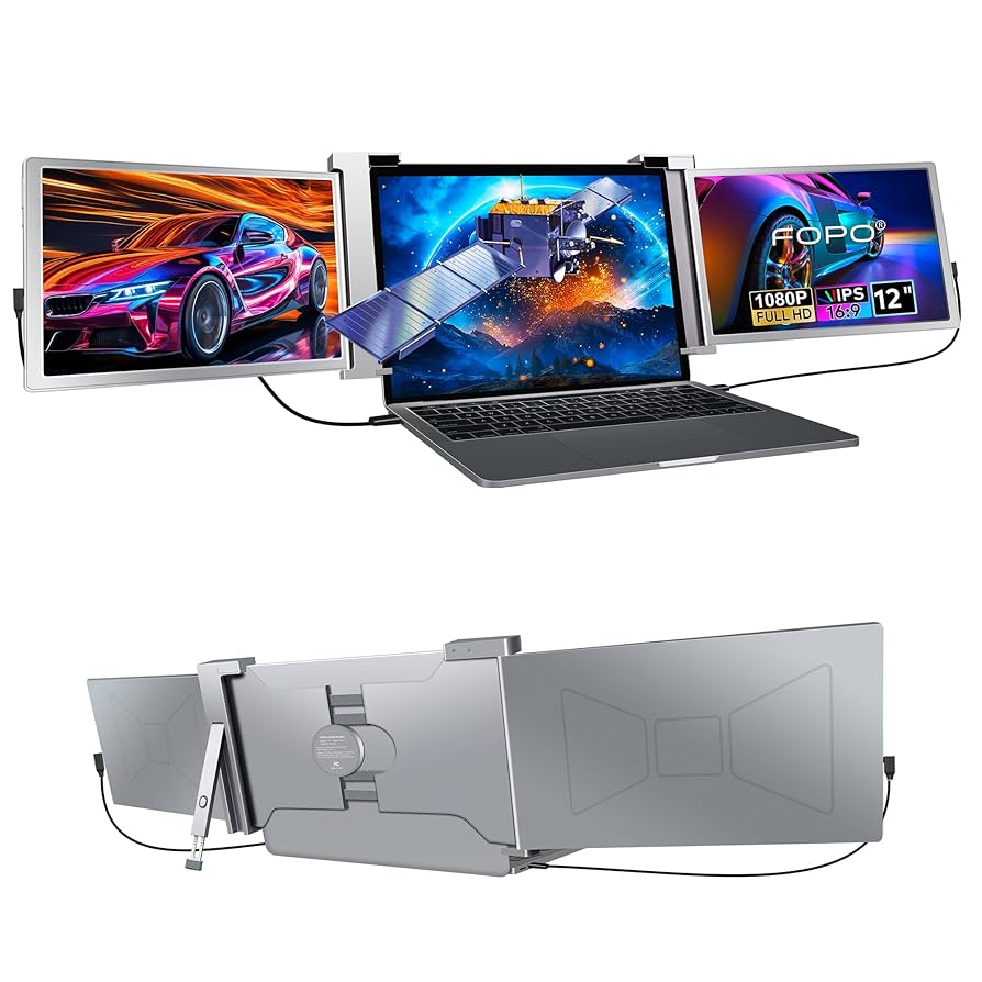FOPO 13.3インチ トリプルポータブルモニター Amazon.com: FOPO 13.3
