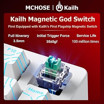 MCHOSE Jet 75 Magnetic Hall Effect Gaming Keyboard, Wired Mechanical board