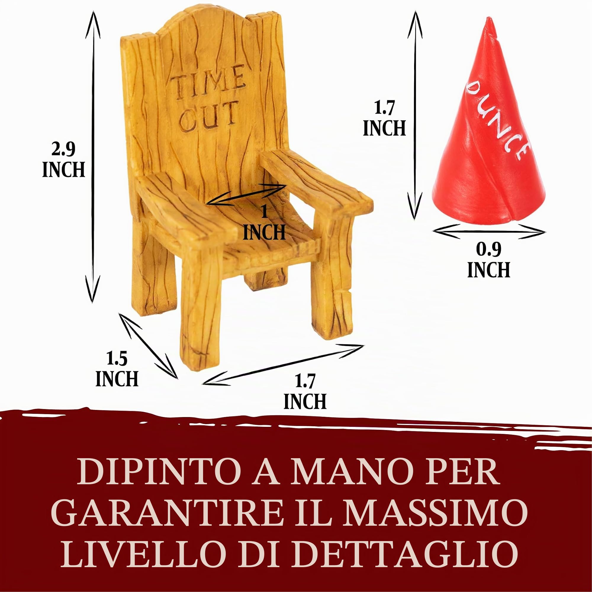 DND Dice Jail - Sedia del Castigo & Cappello da Somaro - Punisci i Dadi Cattivi con la Sedia della Vergogna - Accessori/Regalo per Dungeons and Dragons. Miniature Per Tutti i Dadi D&D D20 D10 D8 D6 D4