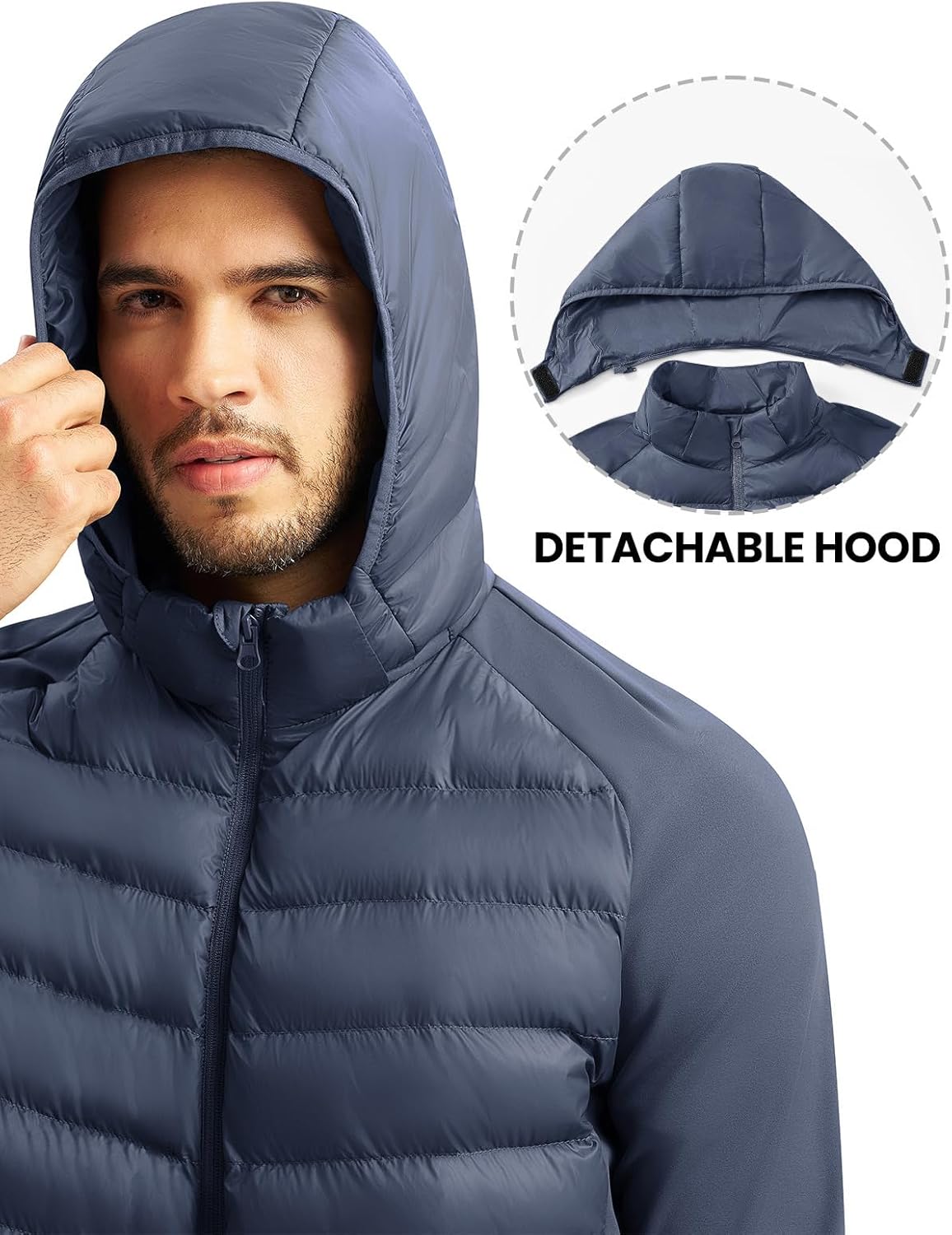 TBMPOY Men's Hybrid Puffer Jacket Lightweight Running Winter Warm Jacket Coat Insulated Golf - Image 5