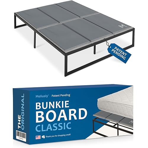 Meliusly Premium 10mm Bunkie Board Queen Size (60x80'') Patent Pending Low Profile Bed Board Design - Breathable, Noise Minimizing, Moisture Resistant Bunkieboards, Low Profile Bed Support
