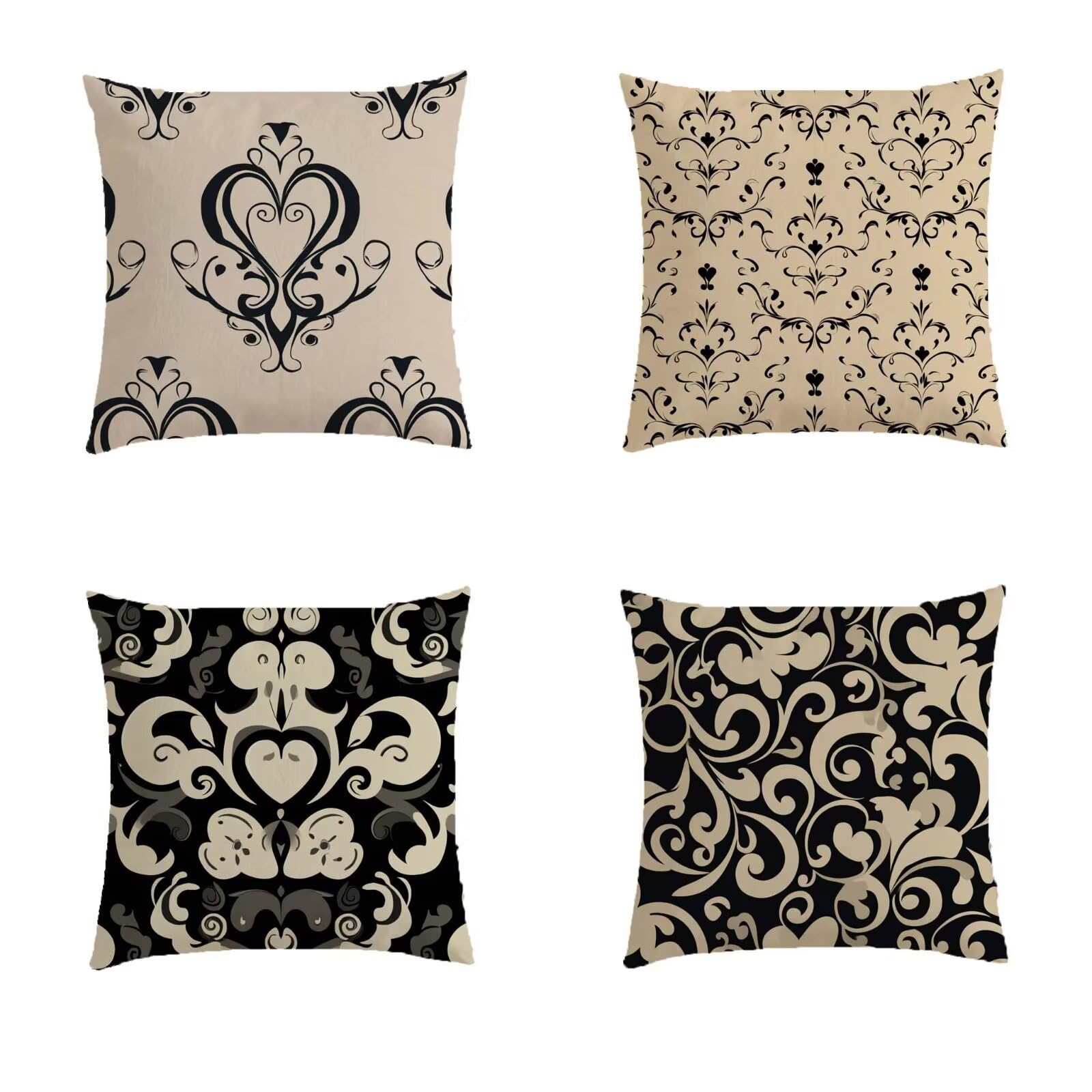 Housse de coussin 70x70cm crème lavable pour rénover un salon de jardin
