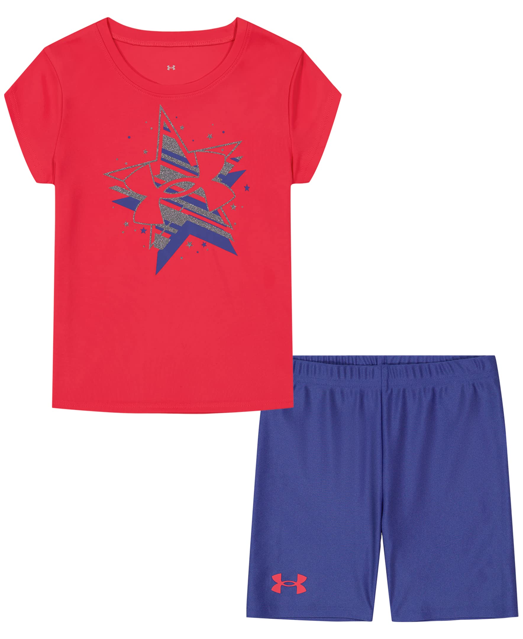 Under Armour Girl's 2-piece Short Sleeve Tee and Shorts Set