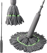LAXELLE Moppers for Cleaning Floor 2 in 1 Dehydrated Floor Cleaning Mop Stick || Self-Wringing || Mopping Stick Microfiber Wet and Dry Mops for Home/Bathroom/Offfice/Kitchen - Multicolor
