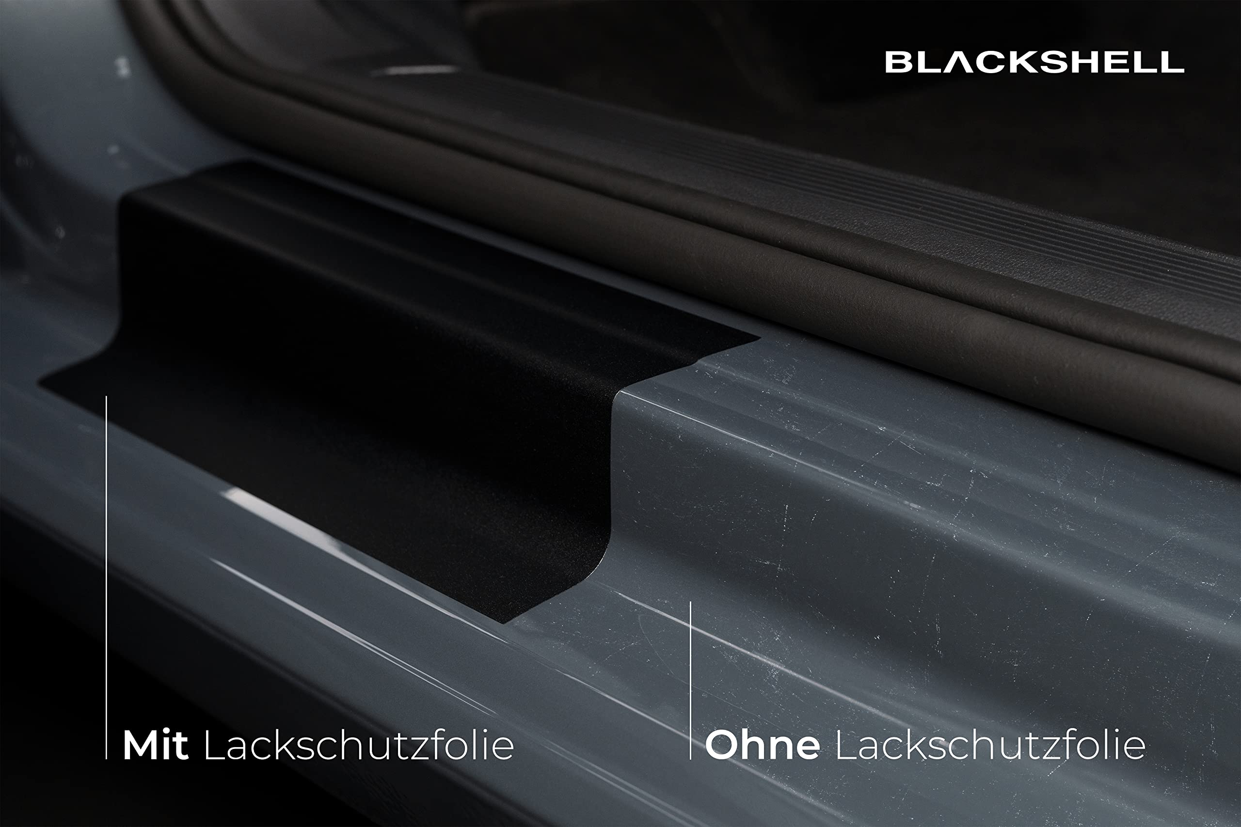Blackshell® Lackschutz Set passend für Volvo XC60 | Typ SPA | ab 2017 Matt Schwarz - passgenauer Ladekantenschutz, Einstiegsleisten inkl. Folierset