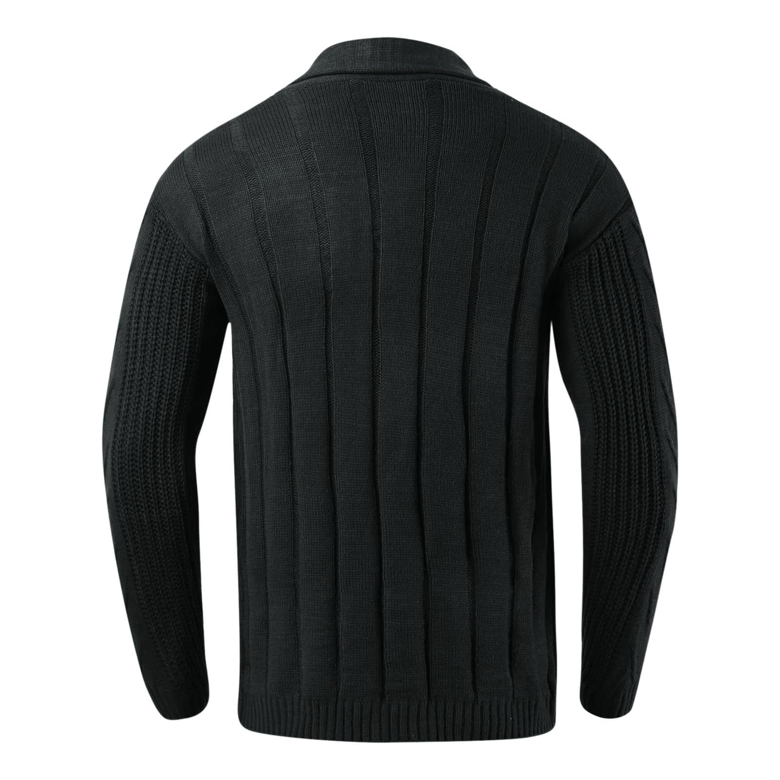 Jersey Hombre Cardigan, Chaqueta con Botones Hombre Mangas Largas con Botones Y Solapa Cálido Chaqueta De Punto Informal Bloques De Color Suave Y Cómodo Chaqueta De Entretiempo De Punto