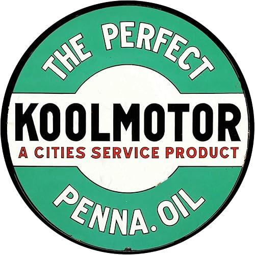 Miniatura 183 de Brotherhood Letrero de gas vintage de reproducción de letreros de metal vintage, letrero redondo de metal para garaje y hogar, 8 pulgadas de Nourse