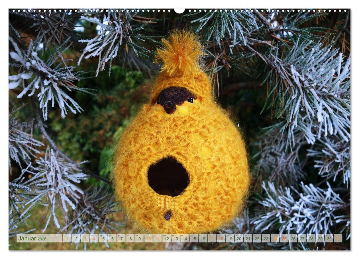 Häkelimpressionen - Gehäkelte Ideen für Haus und Garten (hochwertiger Premium Wandkalender 2026 DIN A2 quer), Kunstdruck in Hochglanz: Kreative und ... Häkeleien für jeden Monat. (CALVENDO Hobbys)