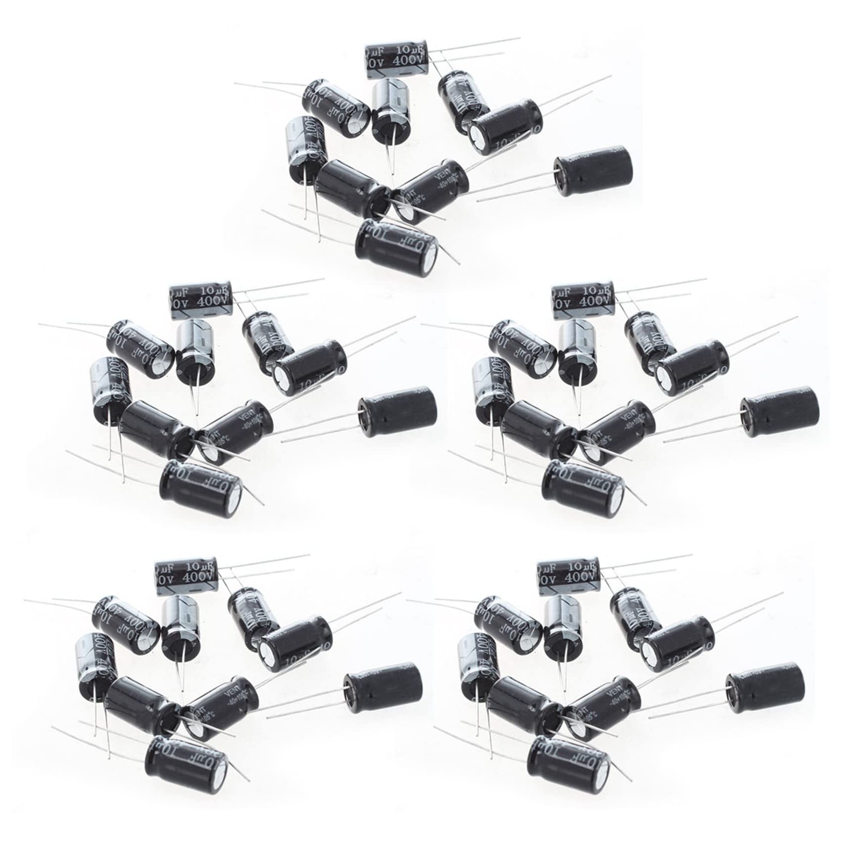 Wesafrae 50X 400V 10Uf Low Impedance Electrolytic Capacitor