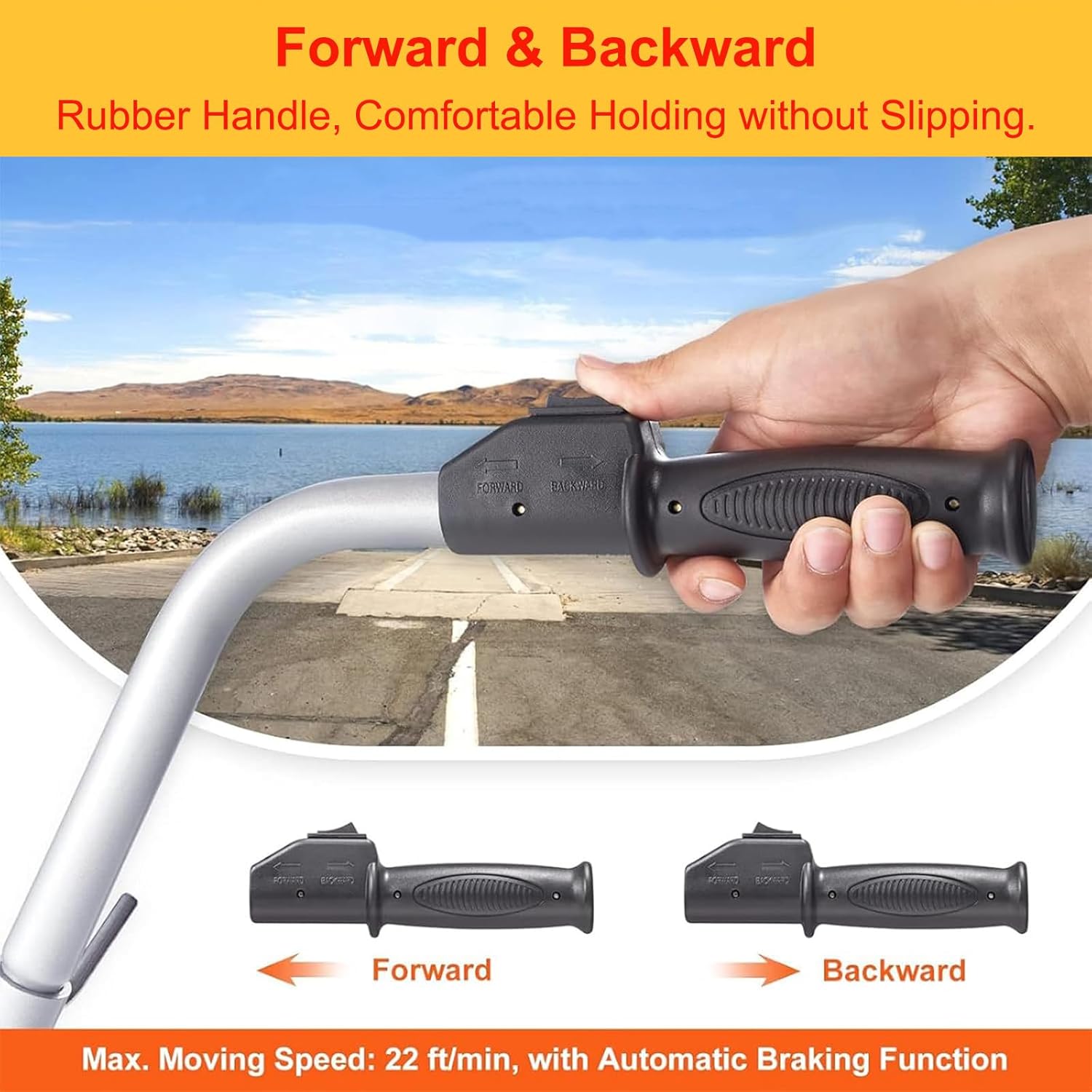 12V 350W Motorised Wheel, Electric Mini Trailer Mover, 5000 lbs Towing Capacity, 22ft/min Moving Speed, for Caravan, Boat