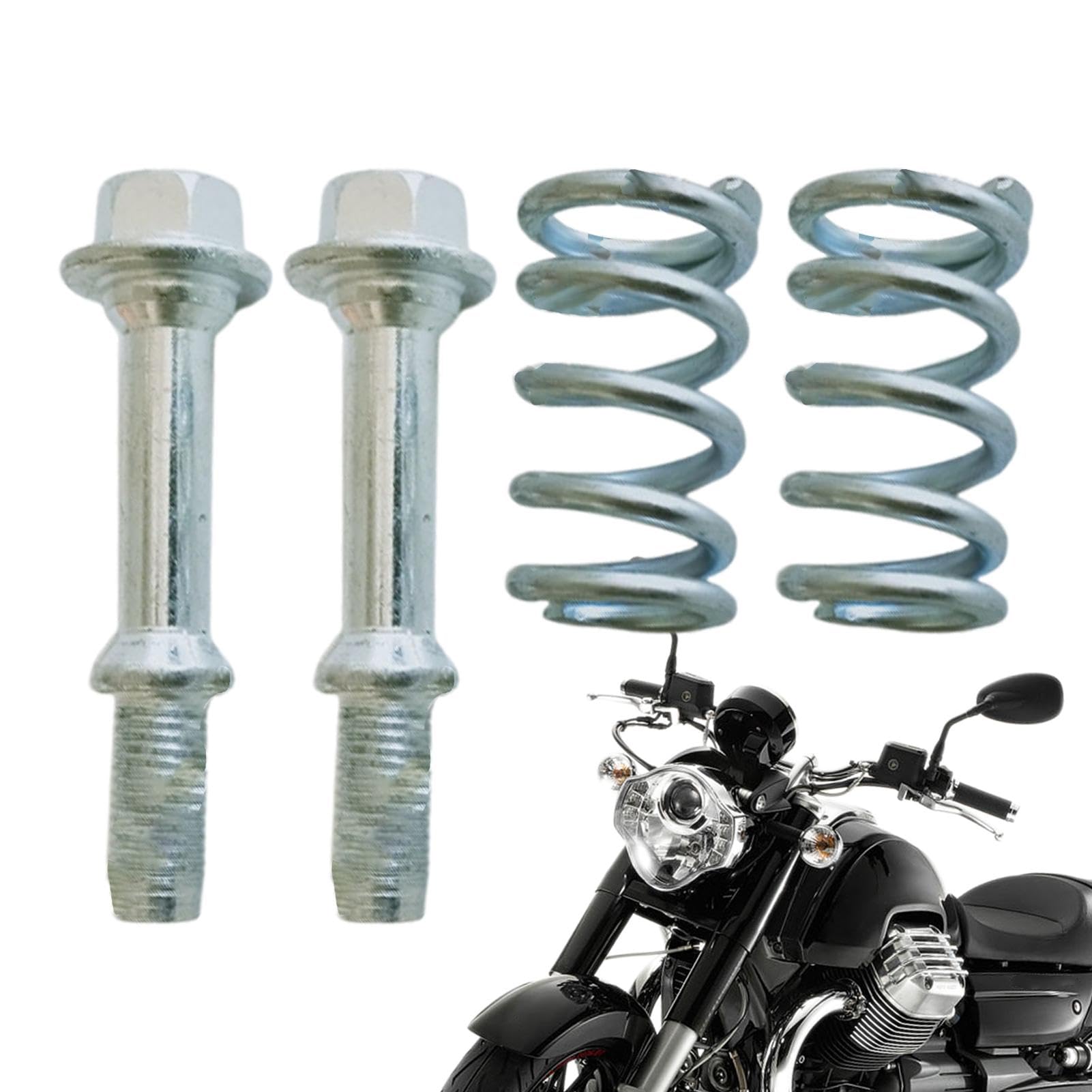 Auspuff-Schrauben Und Federn Set – M10x1,5, 2 Schrauben + 2 Federn, Aus Kohlenstoffstahl, Vibrationsdämpfung