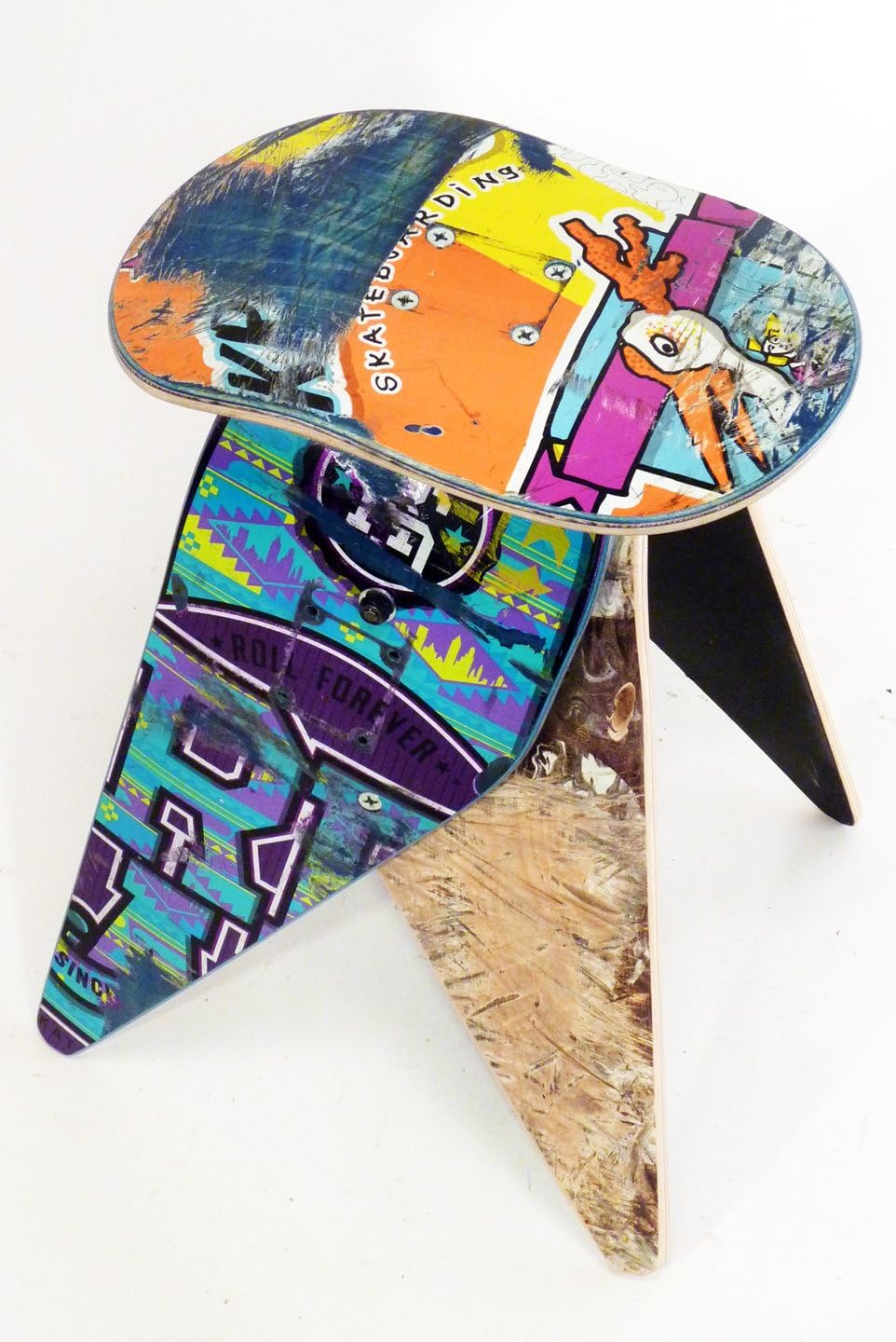 Deckstool Recycled Skateboard Stool