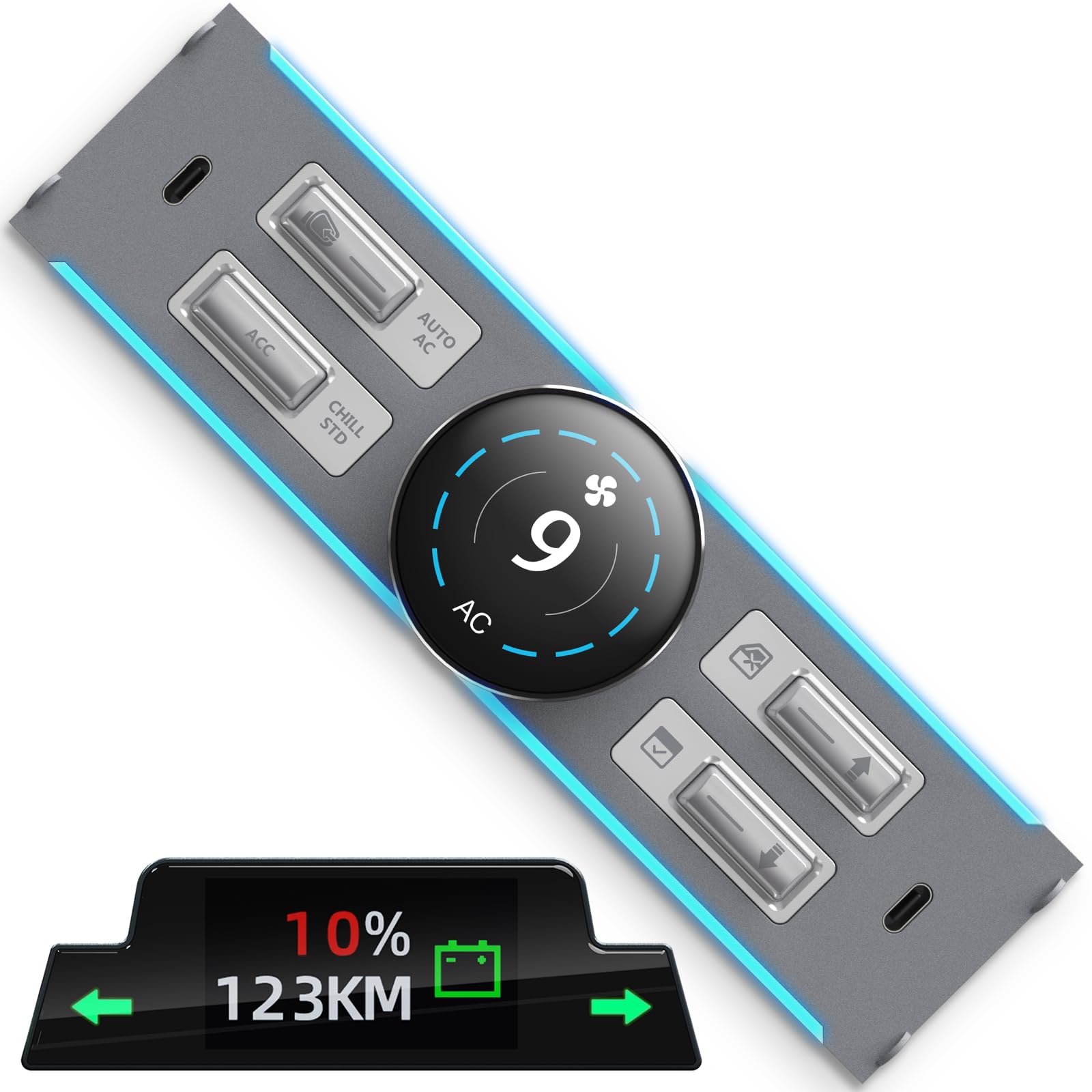 WEUASTE for Tesla Center Control Expansion Dock Station & LCD Instrument, LCD Intelligent Button, Real-time Synchronization of Original Vehicle Data,