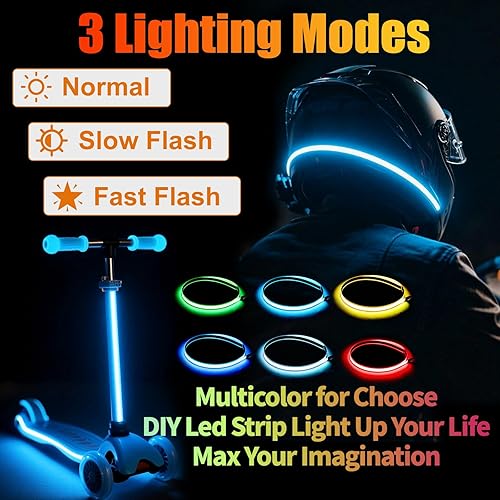 Vista 101 de Ourbest Luces de neón con retroiluminación EL, panel electroluminiscente cortable, hoja de lámpara de papel, luces suaves para bricolaje, 3 modos