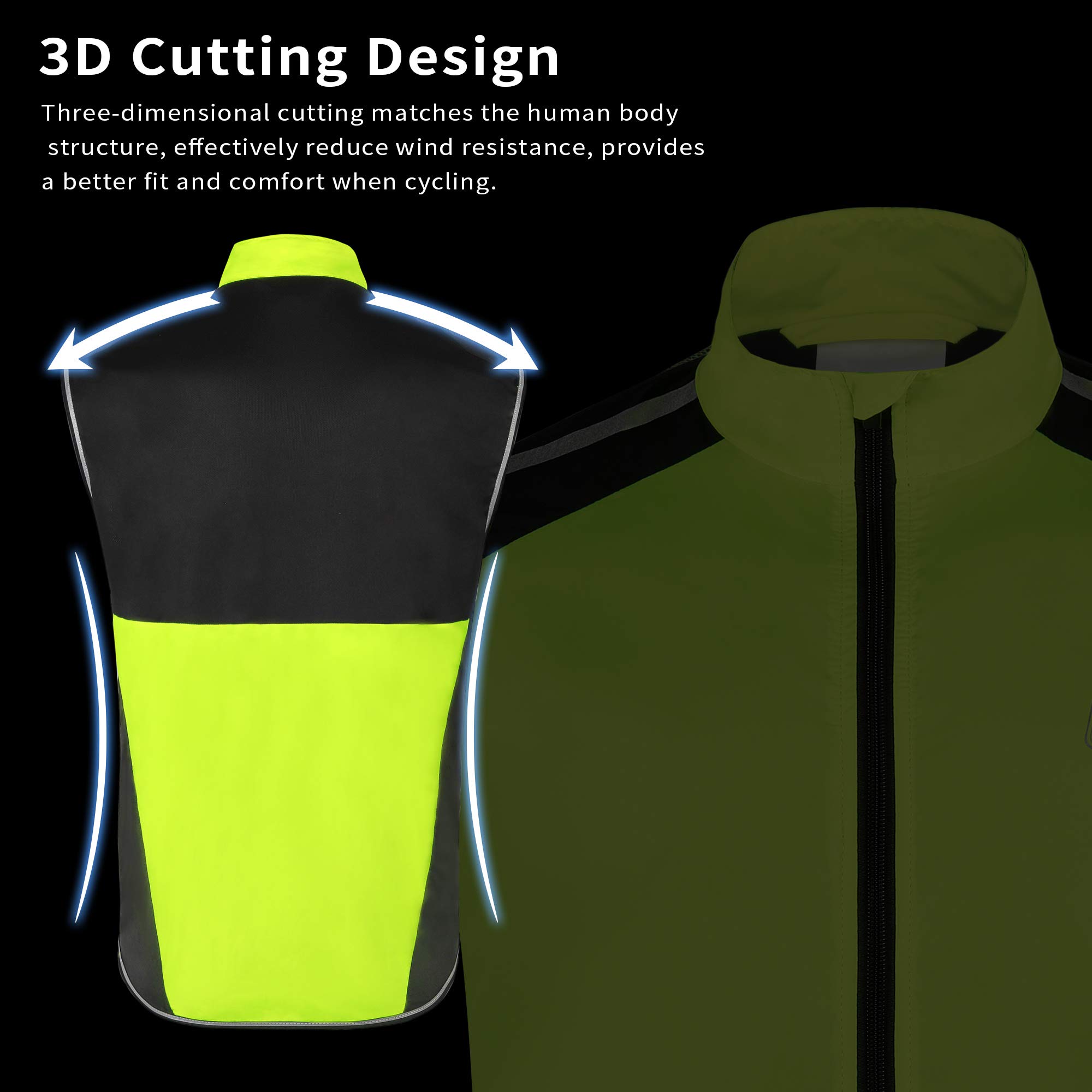Excellent gilet réfléchissant pour la course, le vélo, la marche, le meilleur équipement de sécurité pour les activités de plein air pour homme et femme