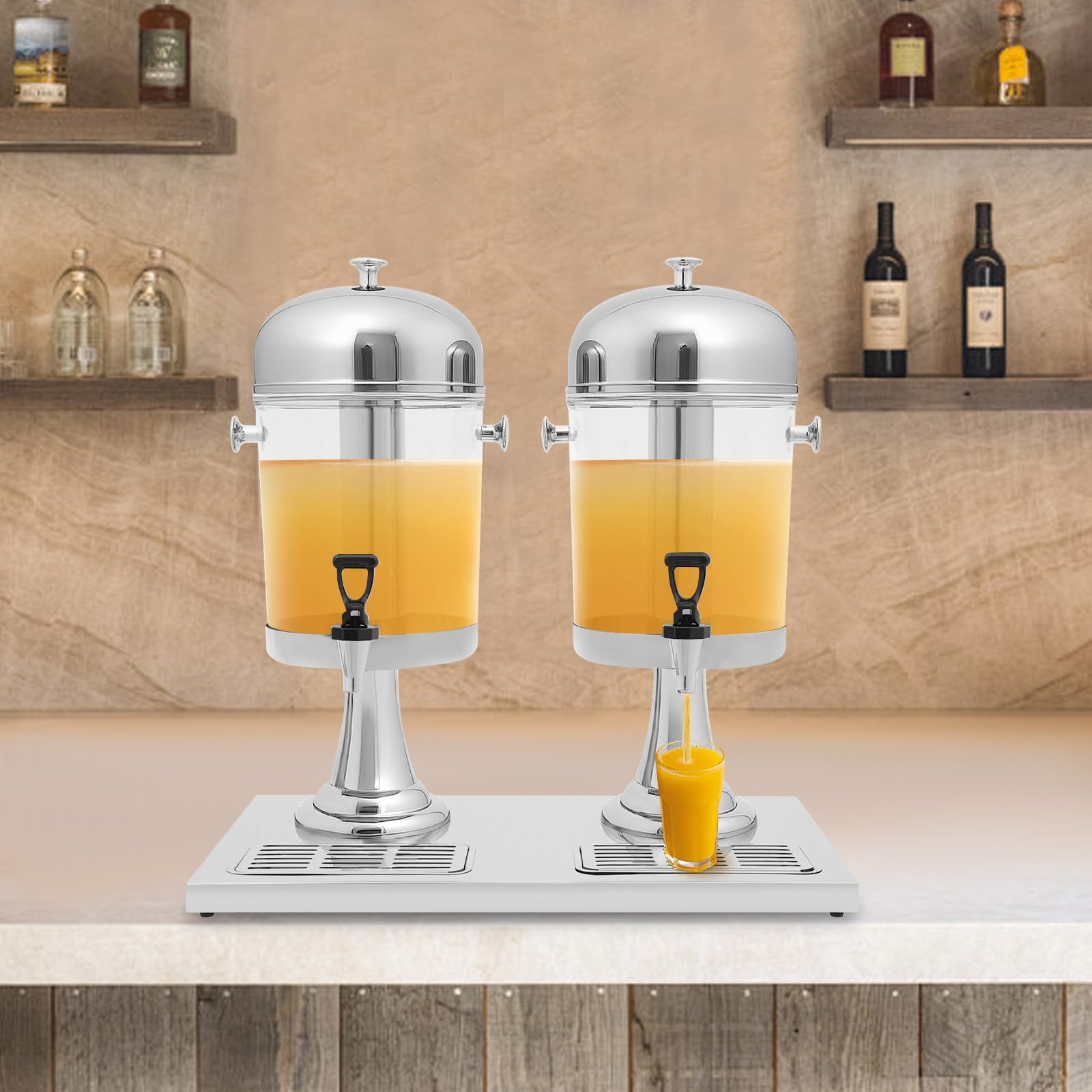 2 dispenser di bevande da 8 l, stazione per bevande fredde con supporto e