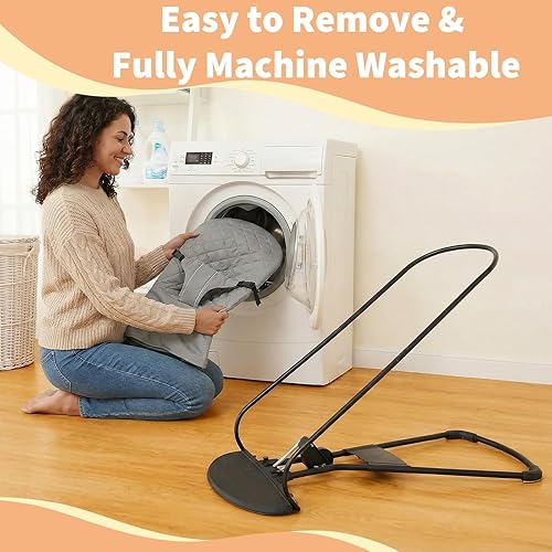 Miniatura 8 de Asiento de tela para gorila para BabyBjorn Funda de repuesto compatible con BabyBjörn Bouncer Bliss, lavable a máquina (gris)