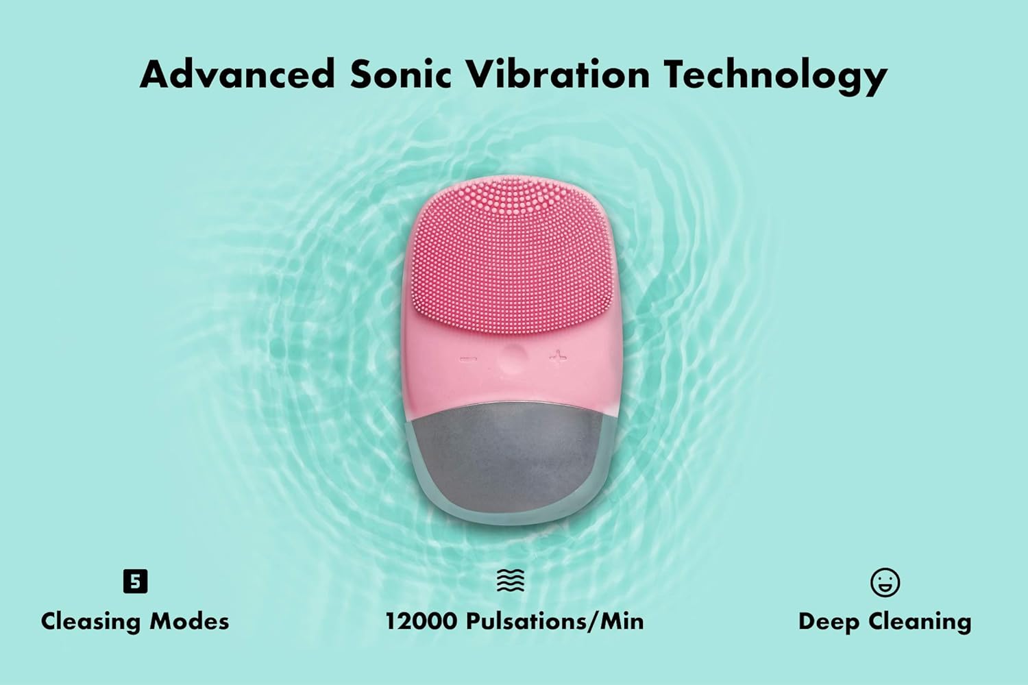Aromashine Facial Cleansing Brush, 3-in-1 Advanced Sonic Silicone Scrubber, IPX7 Waterproof Facial Deep Cleaning Massager, USB Rechargeable (Pink) : Beauty & Personal Care