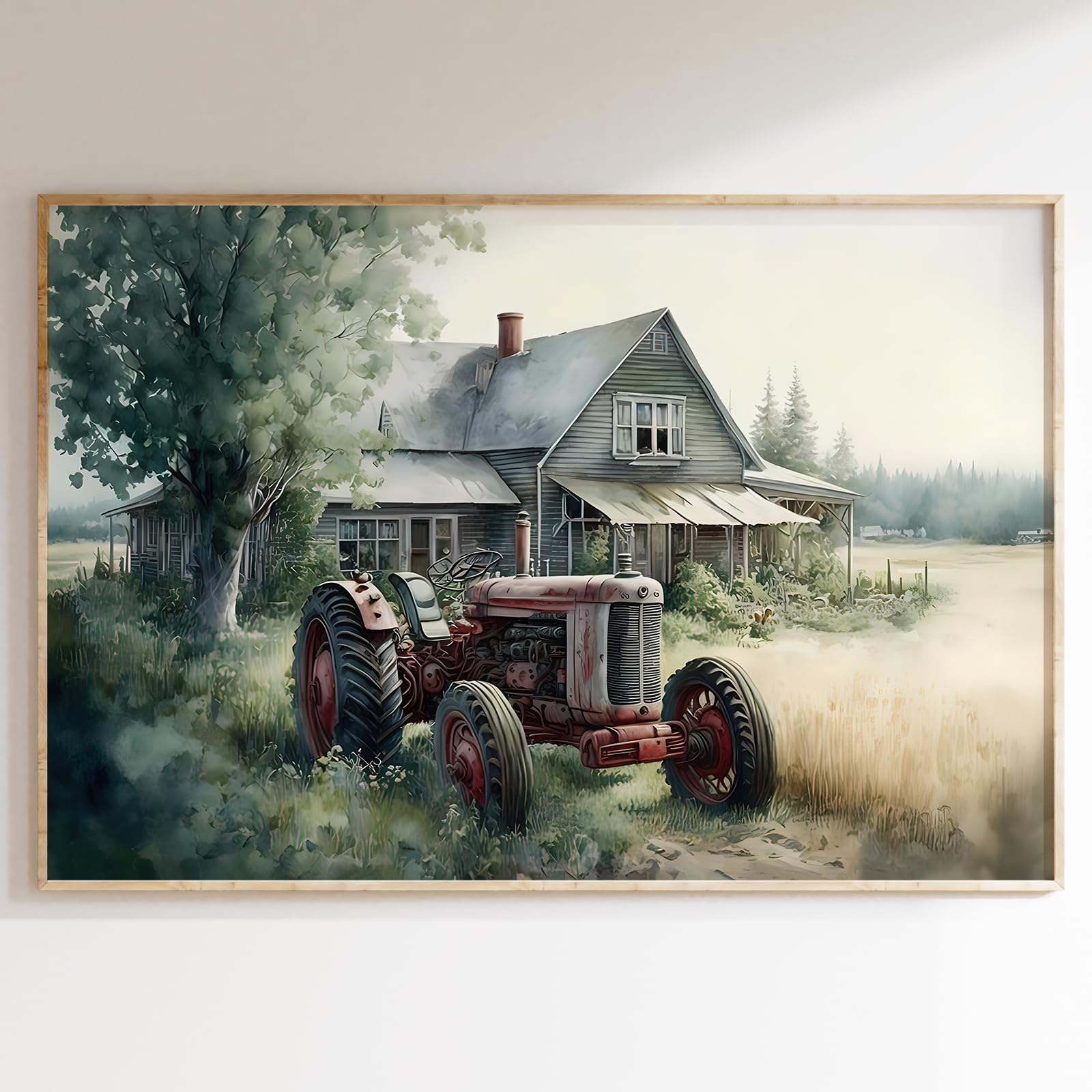 Amazon.com: GADZRTIL Farmhouse Rustic Painting, 16x24in Canvas