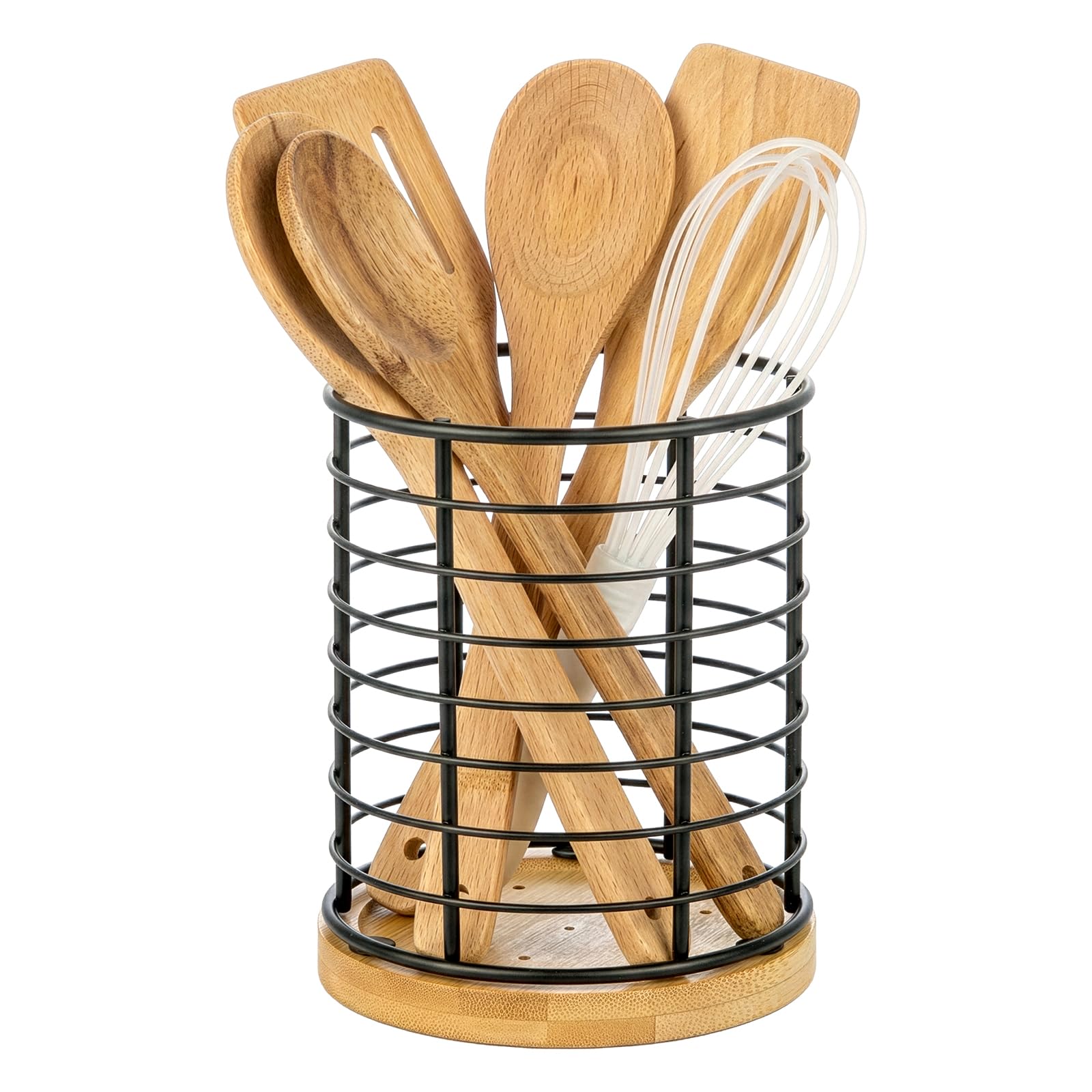 GREENSAPPIRE Kitchen Utensil Holder – Countertop Cutlery Drainer