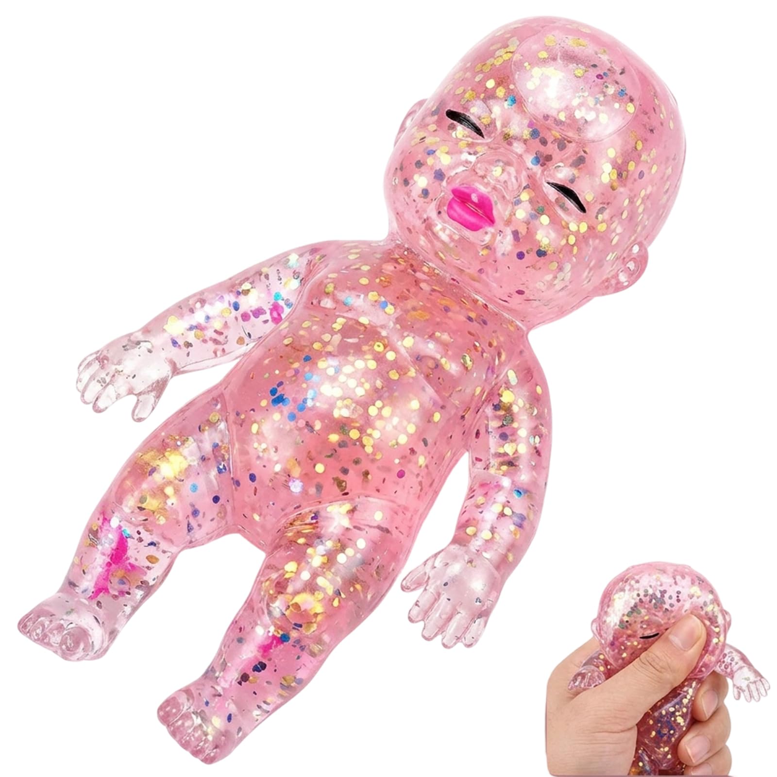 Baby Squishy Sensory Tool, Sugar Texture Squishy for Adults, Desk Decor Stress Relief for Office and Study