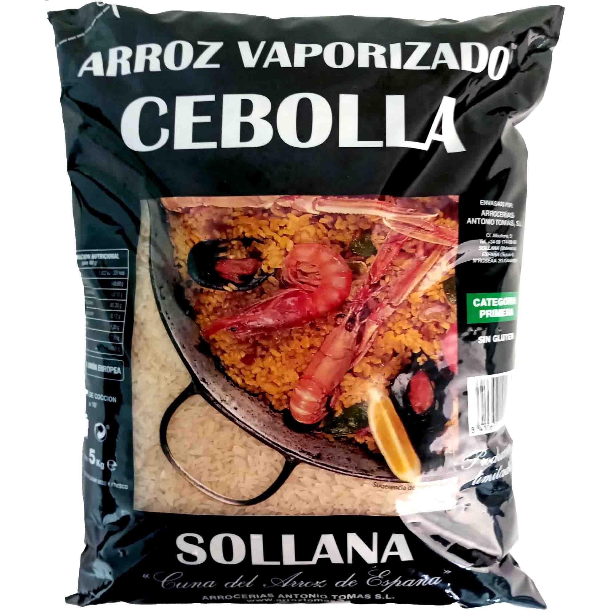 5kg Parboiled Spanish Vaporised Paella RICE Sollana | Valencia Vegan Rich in Fibre Minerals