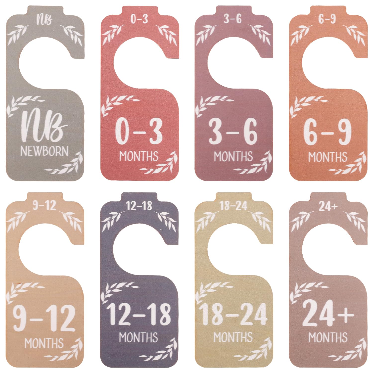 8 Pzs Separadores Ropa Bebe, Separadores de Armario Bebe Desde Recién Nacidos Hasta 24 Meses Separadores para Perchas de Guardería para Niñas Niños Regalo Decoración de Habitación (Colorido)