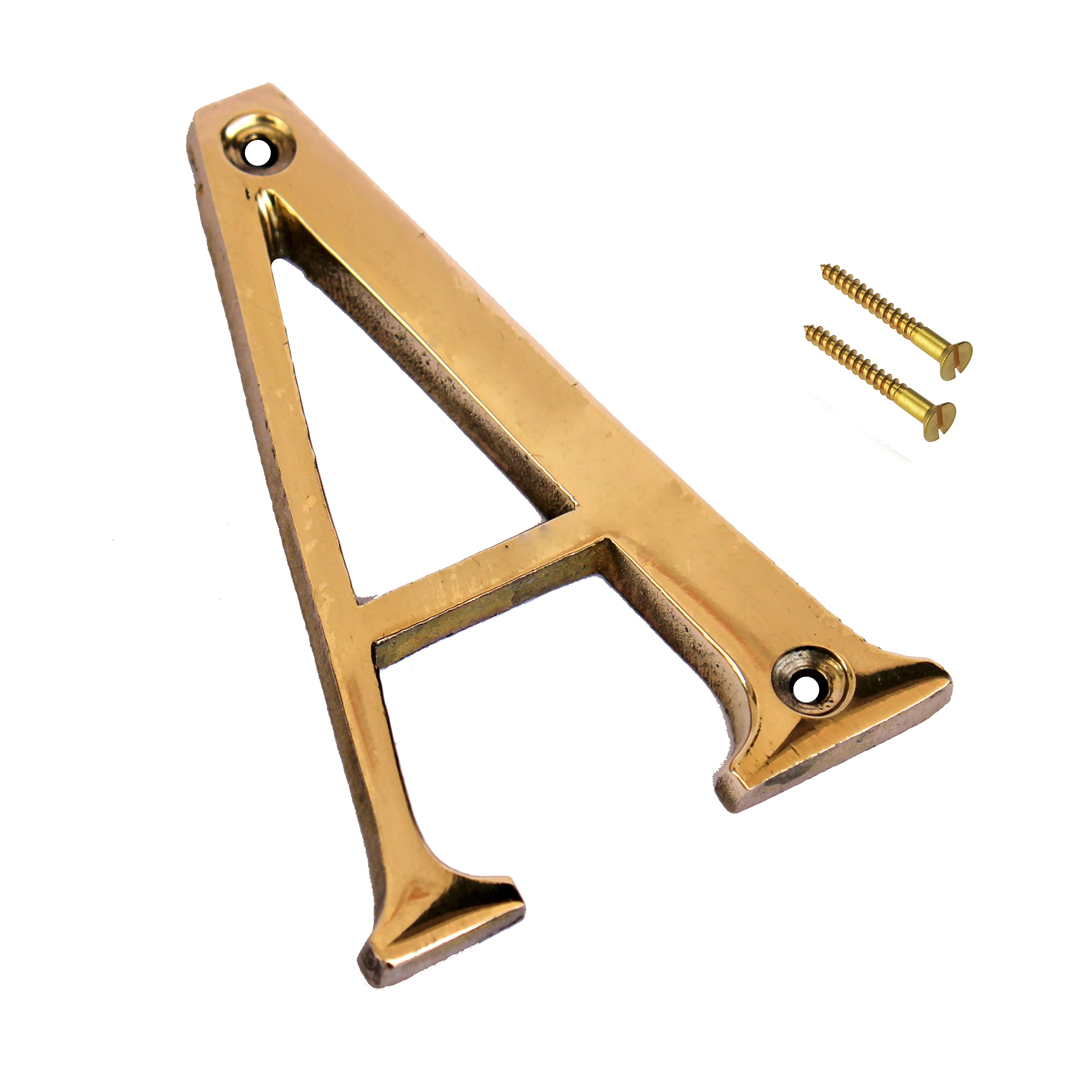 eSplanade - Brass House Hotel Door Name Alphabets - Wall Door Plaque Letter Alphabet - 3" Inches - Golden ("A" Alphabet) — Amazon image 4