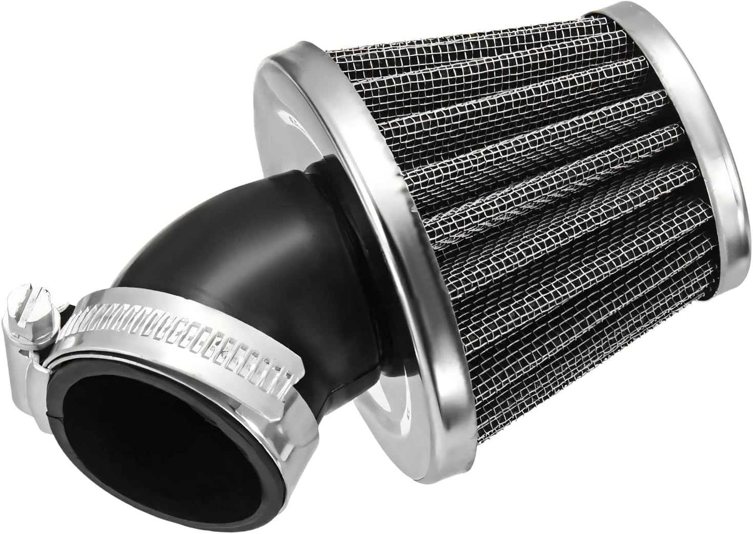 35mm Bent Rubber Tube Air Filter, 45 Degree Angled Motorcycle Carburetor Filters, Elbow Air Filter Replacement for 110cc 125cc Motorbikes ATVs Dirt Bikes Scooters