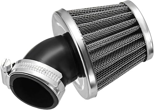 35mm Bent Rubber Tube Air Filter, 45 Degree Angled Motorcycle Carburetor Filters, Elbow Air Filter Replacement for 110cc 125cc Motorbikes ATVs Dirt Bikes Scooters