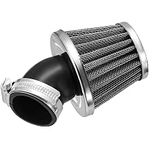 35mm Bent Rubber Tube Air Filter, 45 Degree Angled Motorcycle Carburetor Filters, Elbow Air Filter Replacement for 110cc 125cc Motorbikes ATVs Dirt Bikes Scooters