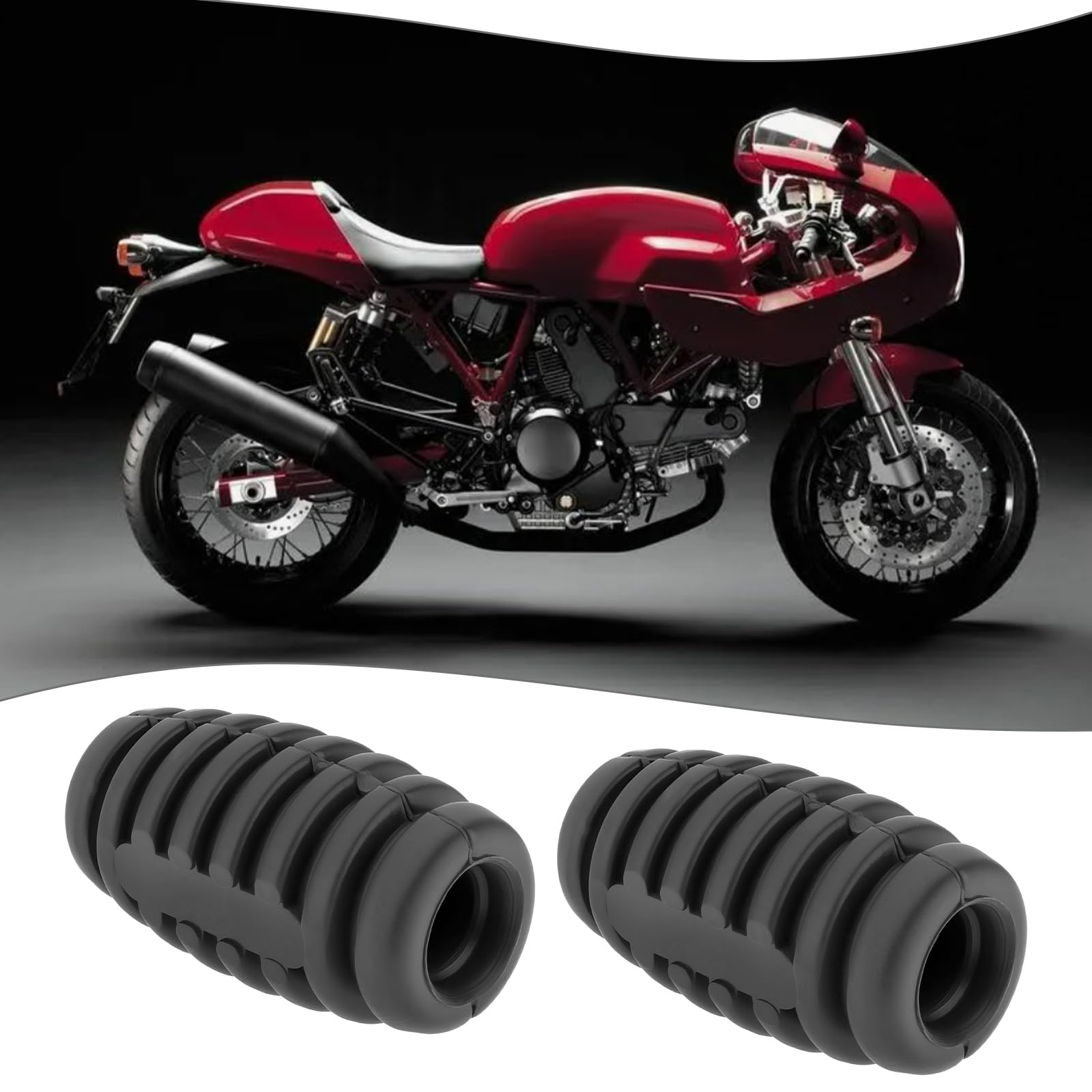 2 szt. Motocyklowa dźwignia hamulca tylnego gumowa końcówka 76510171A kompatybilna z Ducati 851/888/907/1000 i Monster