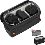 TARION Padded Camera Insert Bag - Protective Framed DSLR Inner Case Organizer - Fits 1 Camera and 2 Lenses - Removable Lid Compatible for DSLR SLR Mirrorless Cameras ShellCore XS | Fits 1 Camera and 2 Lenses - Removable Lid Compatible for DSLR SLR Mi