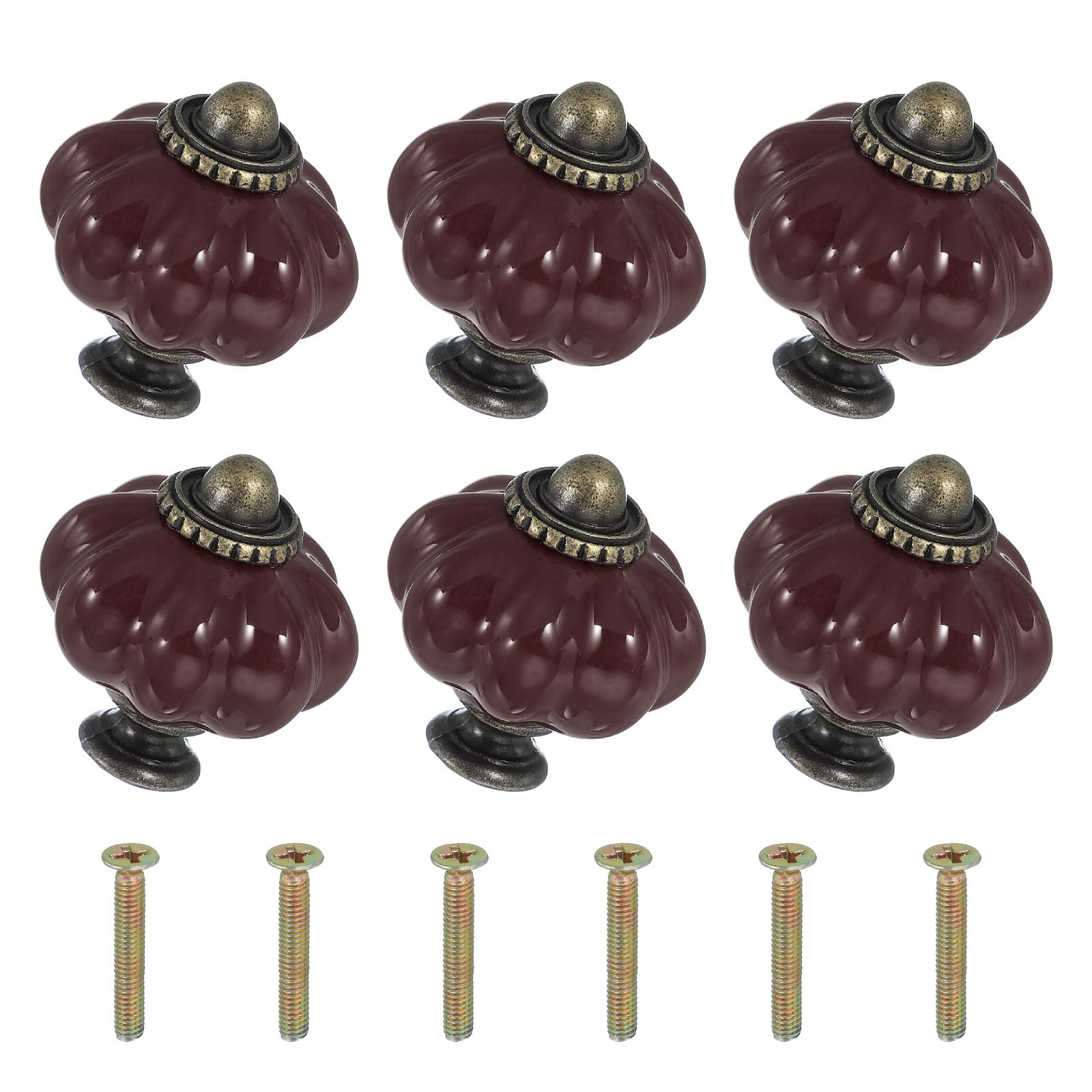 Boutons de tiroir en céramique violet foncé, quincaillerie rétro d'exception