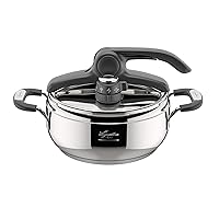 Lagostina Briosa LagoeasyUp Pentola a Pressione in Acciaio Inox 18/10 con Apertura Facile