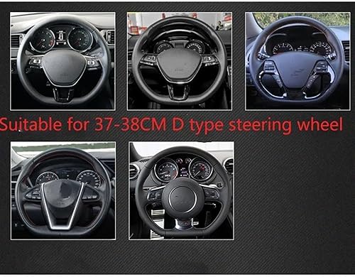 Miniatura 2 de Funda de cuero sintético para volante de automóvil tipo D para Nissan para X-Trail para Qashqai para Rogue para Sport para Rogue 2017 2018 2019 2020