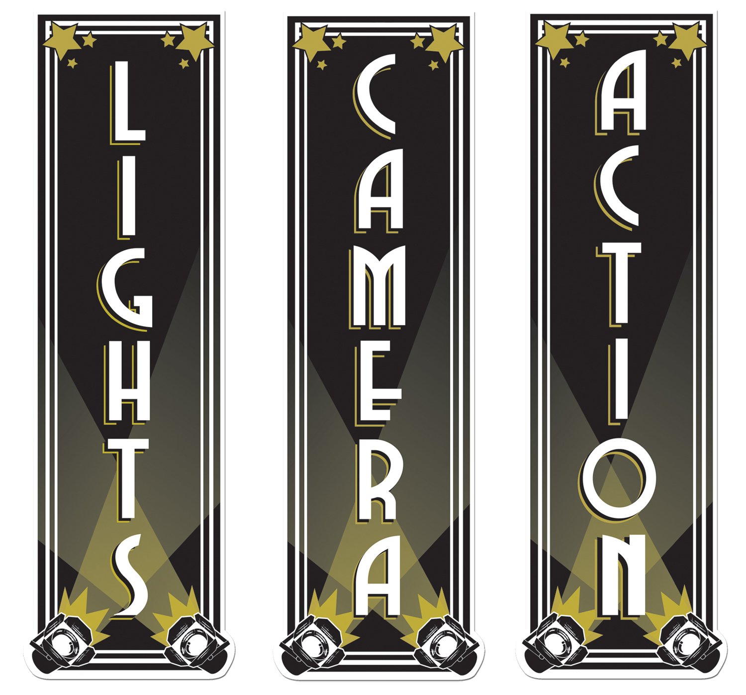 Beistle Lights Camera Action Cutouts