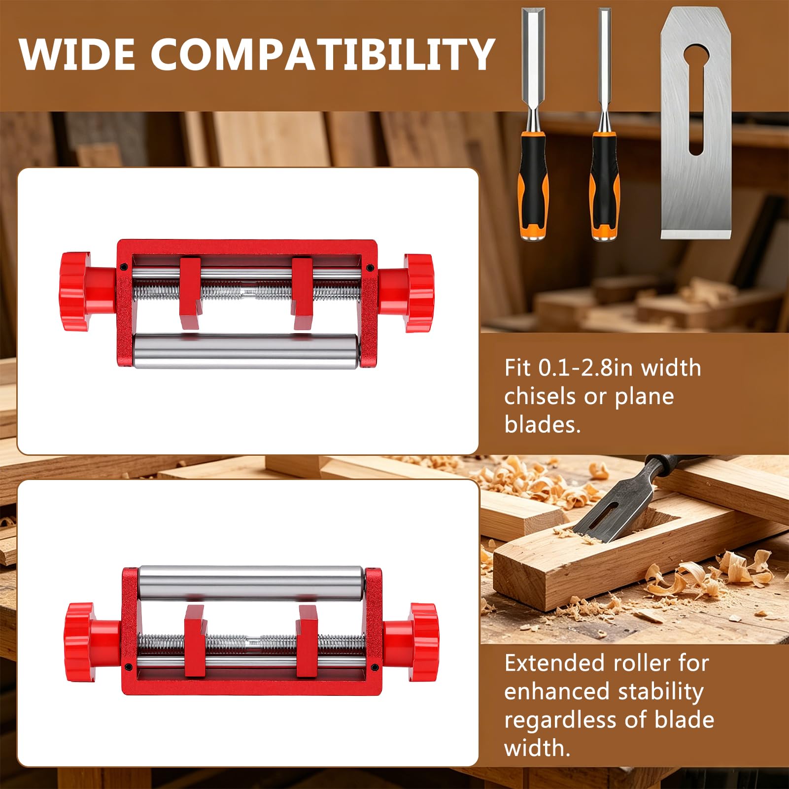 Hancaner Guida per Affilare lo Scalpello, Larghezza 2,54-71,12 Mm, Angolare, Doppio Lato, Pietra per Affilare, Calibro Angolare la Lavorazione (Affilatrice smerigliatrice con pietra)