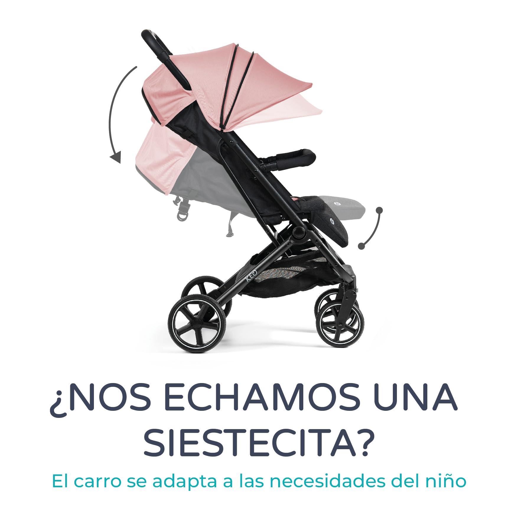 MS BabyWorld – Keo + Colchoneta – Silla de paseo ligera hasta 22 kg | Colchoneta reversible | Capota extensible | Plegado tipo libro | Ruedas grandes | Ultraligera y compacta