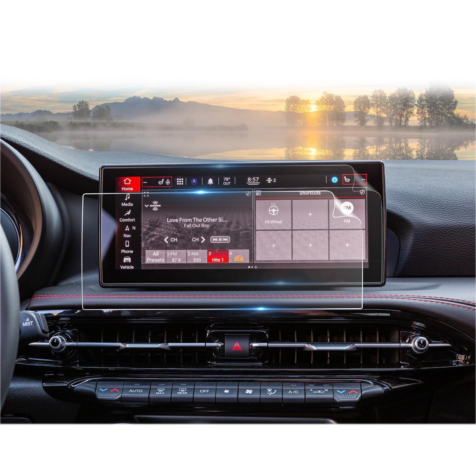 CDEFG(2Pcs for 2025 Dodge Hornet Screen Protector, 10.25 Inch Touchscreen, for Hornet (GT, GT Plus) 2023 2024 2025 Accessories Nano Film