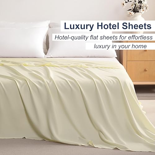 Vista 153 de BEDSUM Sábana encimera de microfibra tamaño individual, de lujo, 1800 hilos, resistente a las arrugas y a la decoloración, color blanco