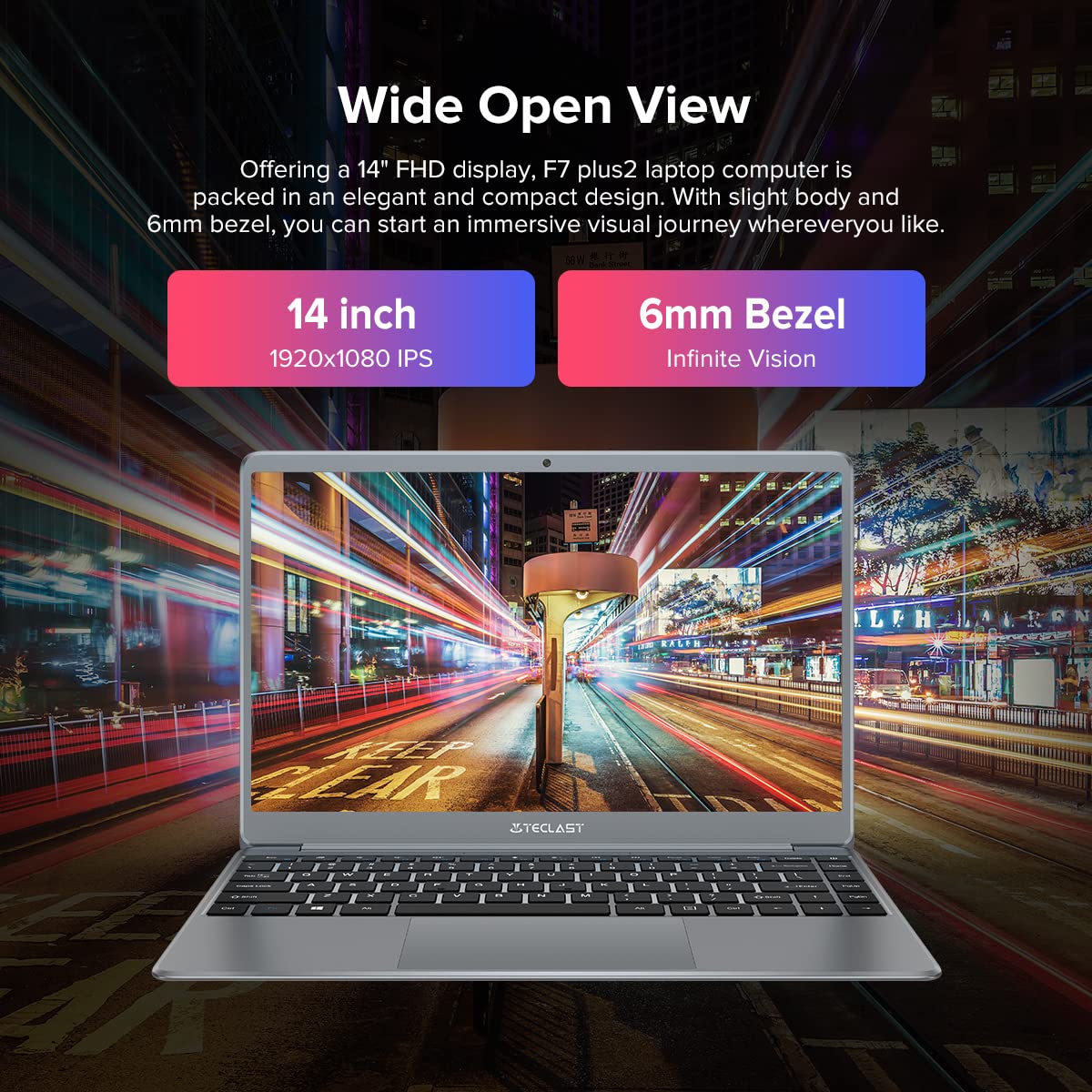 TECLAST Laptop de 14 polegadas Full HD 1080p, 8 GB RAM + SSD de