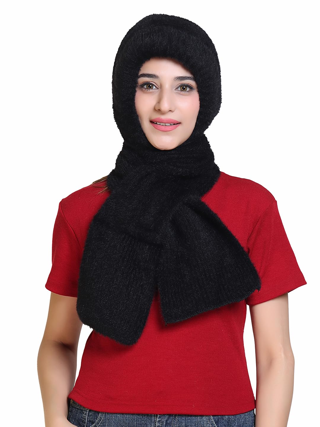 Winter Cap for Women Woolen Cap with Mufflers for Ladies Knitted Woolen Muffler for Women & Girls Ladies Muffler Woolen Cap, Stylish Woolen Caps for Women Winter Wear Scarf