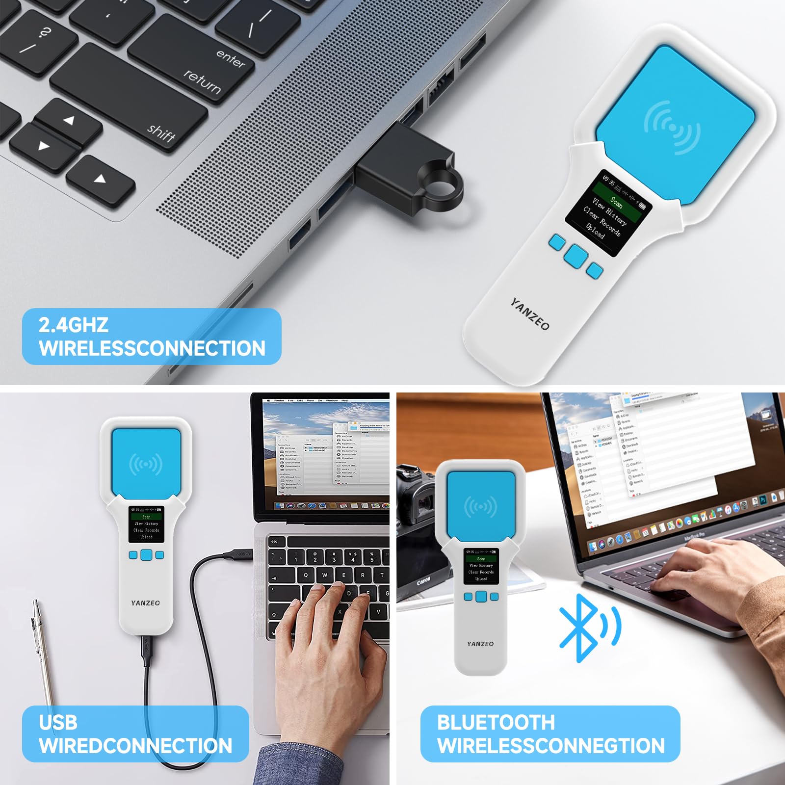 Lector RFID UHF SR300 860-960 MHz Bluetooth Mano