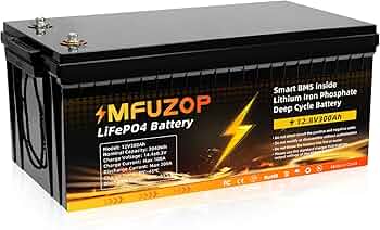 値下げしました！ MFUZOP LiFePO4バッテリー 12V 100Ah Amazon.com: MFUZOP 12V 300Ah LiFePO4 Battery Built-in BMS 200A