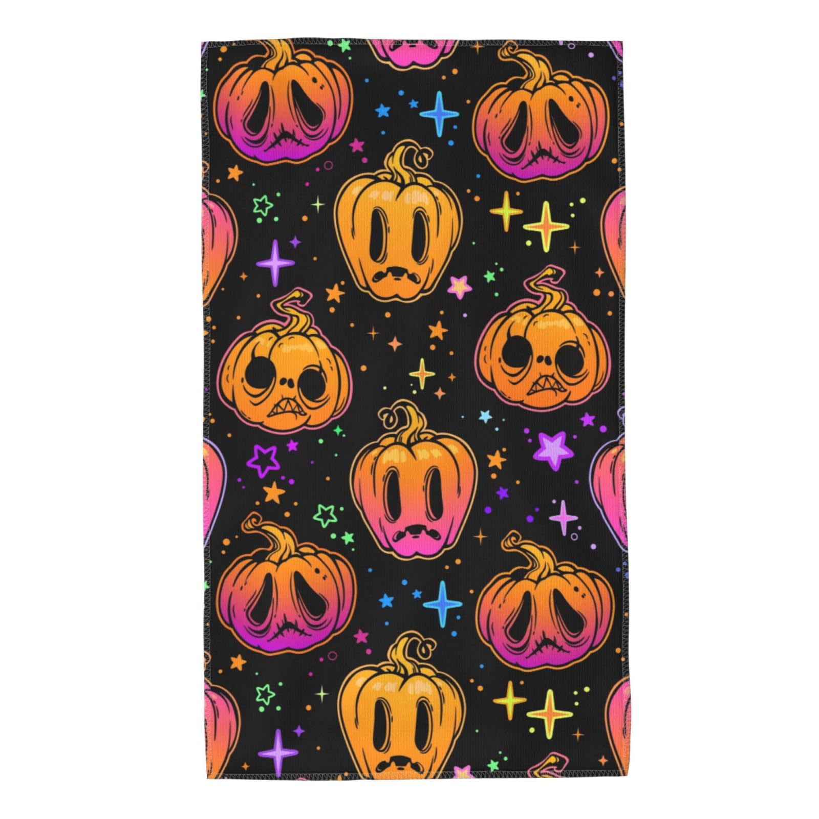 FJQWKLF Cartoon Sad Halloween Pumpkin Super Soft Hand Towels 27.5x15.7inch Multi-Purpose Skin-Friendly Absorbent Thin Bathroom Towels
